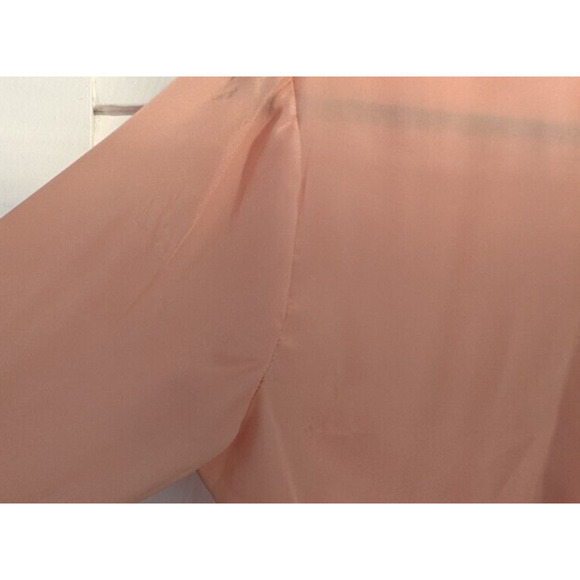 Forever 21 Exclusive Sz Med Cropped Button Up Tie Front Embroidered Silky Blouse - Picture 14 of 15